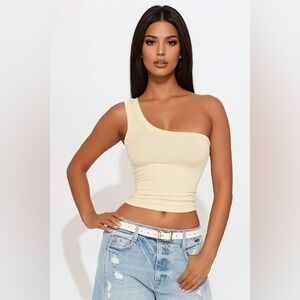 Fashion Nova One-Shoulder Tank Top